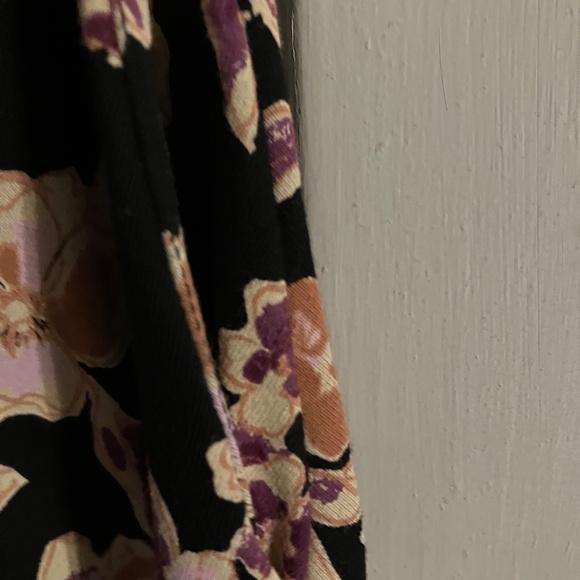 Pact fit and flare XL midi keyhole dress brown with pink flowers - Picture 4 of 7